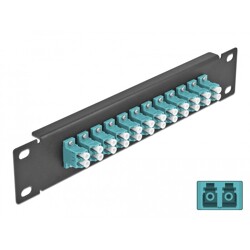 Krosownica światłowodowa 10" 12-portowa LC Duplex 1U morska Delock 66768