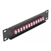Krosownica światłowodowa 10&quot; 12-portowa LC Duplex 1U fioletowa Delock 66769