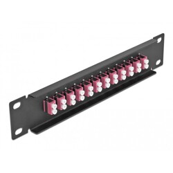 Krosownica światłowodowa 10" 12-portowa LC Duplex 1U fioletowa Delock 66769
