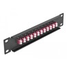 Krosownica światłowodowa 10" 12-portowa LC Duplex 1U fioletowa Delock 66769