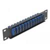 Krosownica światłowodowa 10&quot; 12-portowa SC Duplex 1U czarna Delock 66771