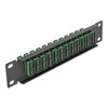 Krosownica światłowodowa 10&quot; 12-portowa SC Duplex 1U zielona Delock 66772