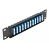 Krosownica światłowodowa 10&quot; 12-portowa LC Quad 1U czarna Delock 66776