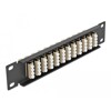 Krosownica światłowodowa 10&quot; 12-portowa LC Quad 1U beżowa Delock 66778