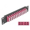 Krosownica światłowodowa 10&quot; 12-portowa LC Quad 1U fioletowa czarna Delock 66780