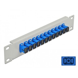 Krosownica światłowodowa 10" 12-portowa SC Simplex 1U szara Delock 66781