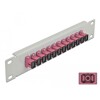 Krosownica światłowodowa 10&quot; 12-portowa SC Simplex 1U fioletowa szara Delock 66785