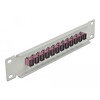 Krosownica światłowodowa 10&quot; 12-portowa SC Simplex 1U fioletowa szara Delock 66785
