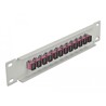 Krosownica światłowodowa 10" 12-portowa SC Simplex 1U fioletowa szara Delock 66785