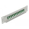 Krosownica światłowodowa 10&quot; 12-portowa LC Duplex 1U zielona szara Delock 66787