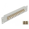 Krosownica światłowodowa 10&quot; 12-portowa LC Duplex 1U beżowa szara Delock 66788
