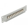 Krosownica światłowodowa 10&quot; 12-portowa LC Duplex 1U beżowa szara Delock 66788