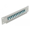 Krosownica światłowodowa 10&quot; 12-portowa LC Duplex 1U morska szara Delock 66789