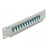 Krosownica światłowodowa 10" 12-portowa LC Duplex 1U morska szara Delock 66789