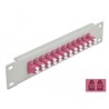 Krosownica światłowodowa 10" 12-portowa LC Duplex 1U fioletowa szara Delock 66790
