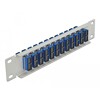 Krosownica światłowodowa 10&quot; 12-portowa SC Duplex 1U szara Delock 66791