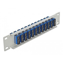 Krosownica światłowodowa 10" 12-portowa SC Duplex 1U szara Delock 66791