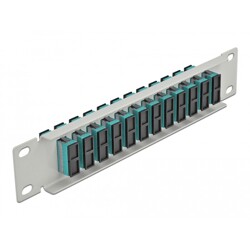 Krosownica światłowodowa 10" 12-portowa SC Duplex 1U morska szara Delock 66794