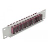 Krosownica światłowodowa 10" 12-portowa SC Duplex 1U fioletowa szara Delock 66795