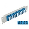 Krosownica światłowodowa 10&quot; 12-portowa LC Quad 1U szara Delock 66796