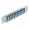 Krosownica światłowodowa 10&quot; 12-portowa LC Quad 1U szara Delock 66796