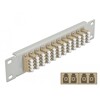 Krosownica światłowodowa 10&quot; 12-portowa LC Quad 1U beżowa szara Delock 66798
