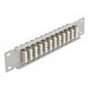 Krosownica światłowodowa 10" 12-portowa LC Quad 1U beżowa szara Delock 66798