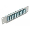 Krosownica światłowodowa 10&quot; 12-portowa LC Quad 1U morska szara Delock 66799