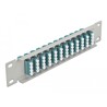 Krosownica światłowodowa 10" 12-portowa LC Quad 1U morska szara Delock 66799