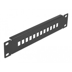Krosownica światłowodowa 10" 12-portowa SC Simplex / LC Duplex 1U czarna Delock 66801