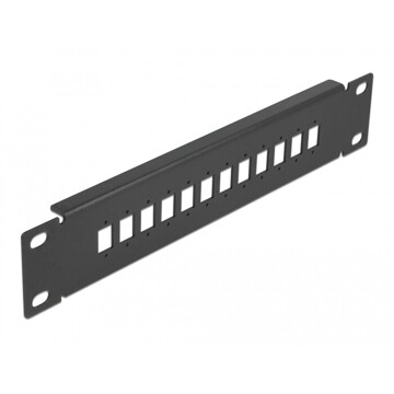 Krosownica światłowodowa 10" 12-portowa SC Simplex / LC Duplex 1U czarna Delock 66801