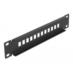 Krosownica światłowodowa 10" 12-portowa SC Simplex / LC Duplex 1U czarna Delock 66801