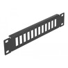 Krosownica światłowodowa 10" 12-portowa SC Duplex / LC Quad 1U czarna Delock 66802