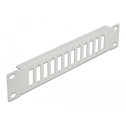 Krosownica światłowodowa 10" 12-portowa SC Duplex / LC Quad 1U szara Delock 66804