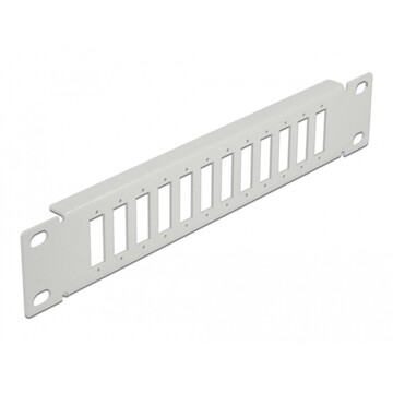 Krosownica światłowodowa 10" 12-portowa SC Duplex / LC Quad 1U szara Delock 66804