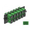 Światłowodowy panel adapterów SC Simplex APC 12-portowy zielony Delock 66926