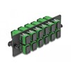 Światłowodowy panel adapterów SC Simplex APC 12-portowy zielony Delock 66926