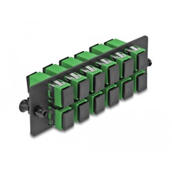 Światłowodowy panel adapterów SC Simplex APC 12-portowy zielony Delock 66926