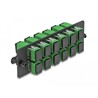 Światłowodowy panel adapterów SC Simplex APC 12-portowy zielony Delock 66926