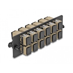 Światłowodowy panel adapterów SC Simplex OM1 / OM2 12-portowy beżowy Delock 66927