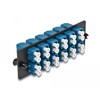 Światłowodowy panel adapterów LC Duplex UPC 12-portowy niebieski Delock 66930