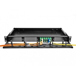 Światłowodowy panel adapterów LC Duplex UPC 12-portowy niebieski Delock 66930