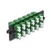 Światłowodowy panel adapterów LC Duplex APC 12-portowy zielony Delock 66931