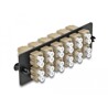 Światłowodowy panel adapterów LC Duplex OM1 / OM2 wielomodowy 12-portowy beżowy Delock 66932