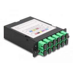 Kaseta światłowodowa HD MPO męskie na 12 x SC Simplex żeńskie 12 włókien jednomodowe polaryzacja A 9/125 µm Delock 66936