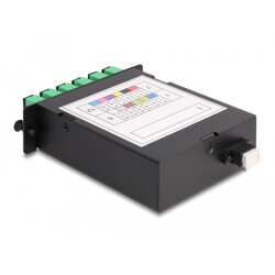 Kaseta światłowodowa HD MPO męskie na 12 x SC Simplex żeńskie 12 włókien jednomodowe polaryzacja A 9/125 µm Delock 66936