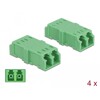 Adapter światłowodowy LC Duplex żeńskie do LC Duplex żeńskie 4 szt. Delock 85924