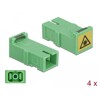 Adapter światłowodowy SC Simplex żeńskie do SC Simplex żeńskie z klapką osłonową lasera 4 szt. Delock 85925