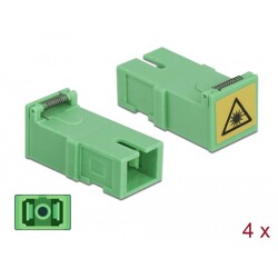 Adapter światłowodowy SC Simplex żeńskie do SC Simplex żeńskie z klapką osłonową lasera 4 szt. Delock 85925