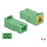 Adapter światłowodowy SC Simplex żeńskie do SC Simplex żeńskie z klapką osłonową lasera 4 szt. Delock 85925